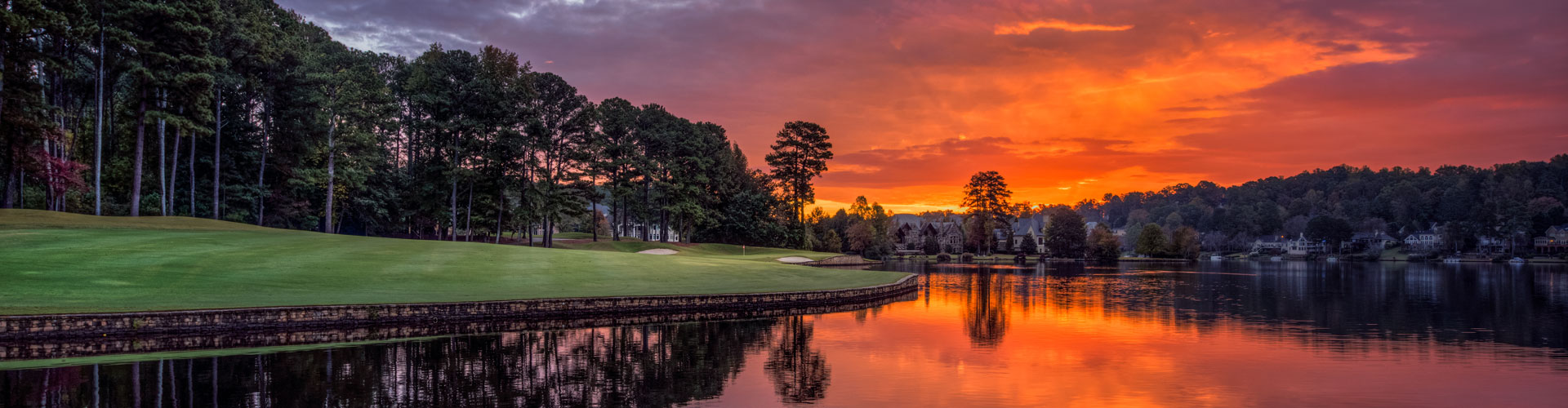 Beautiful Sunset over Golf Course